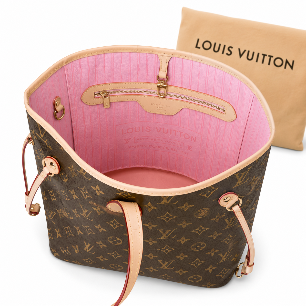 Bolso Louis Vuitton Mujer NEVERFULL EN CAJA - Imagen 2