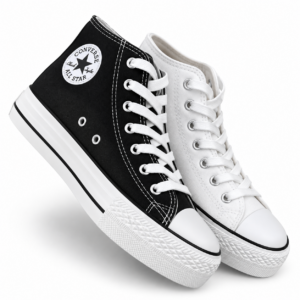 Converse All Star Polipiel Blanco y Negro OFERTA