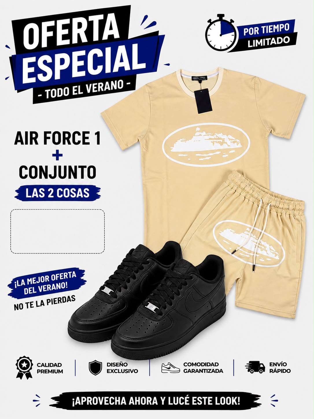 Chándal Corteiz + Nike Air Force one x 65€ OFERTA - Imagen 4