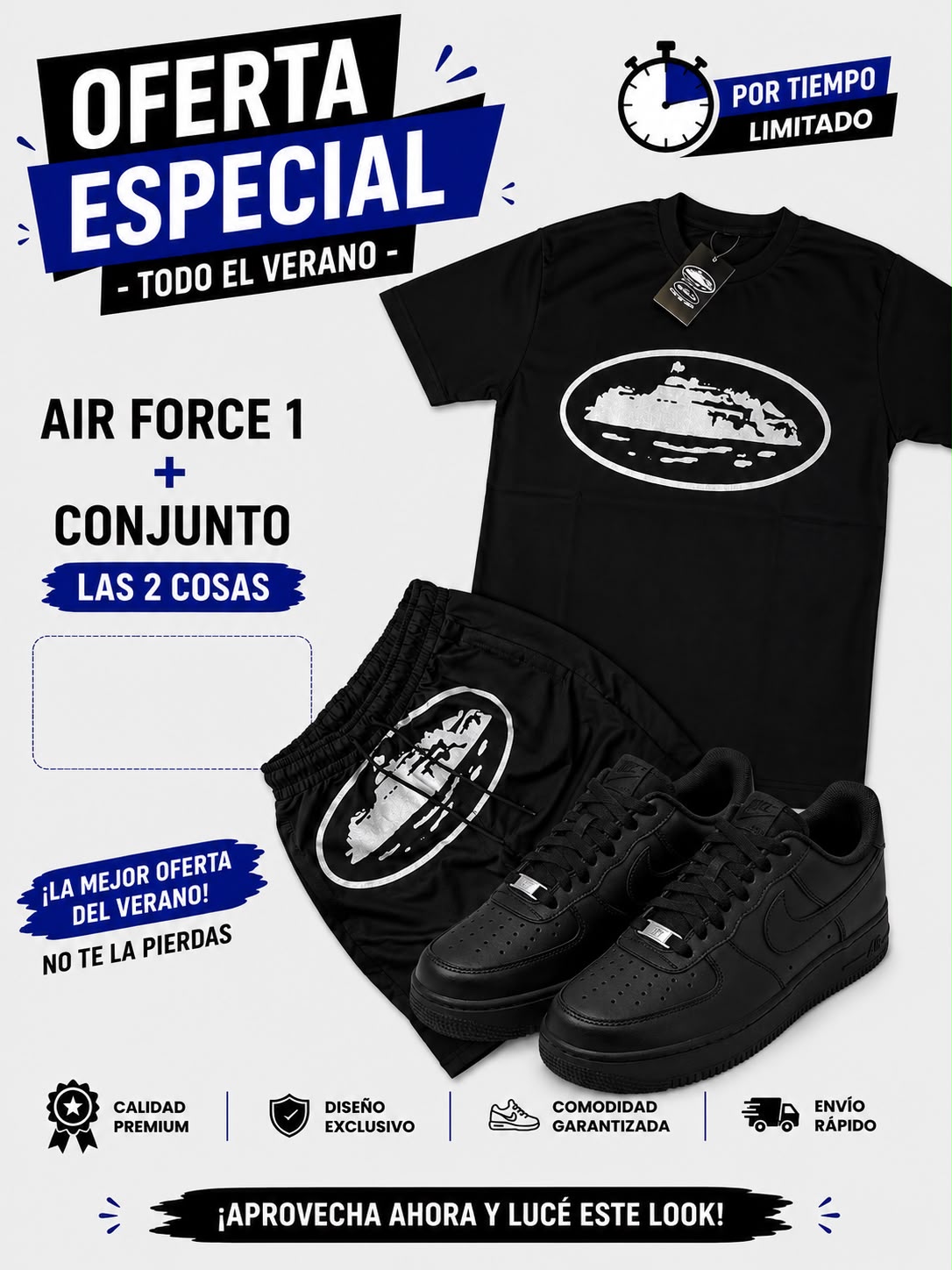 Chándal Corteiz + Nike Air Force one x 65€ OFERTA