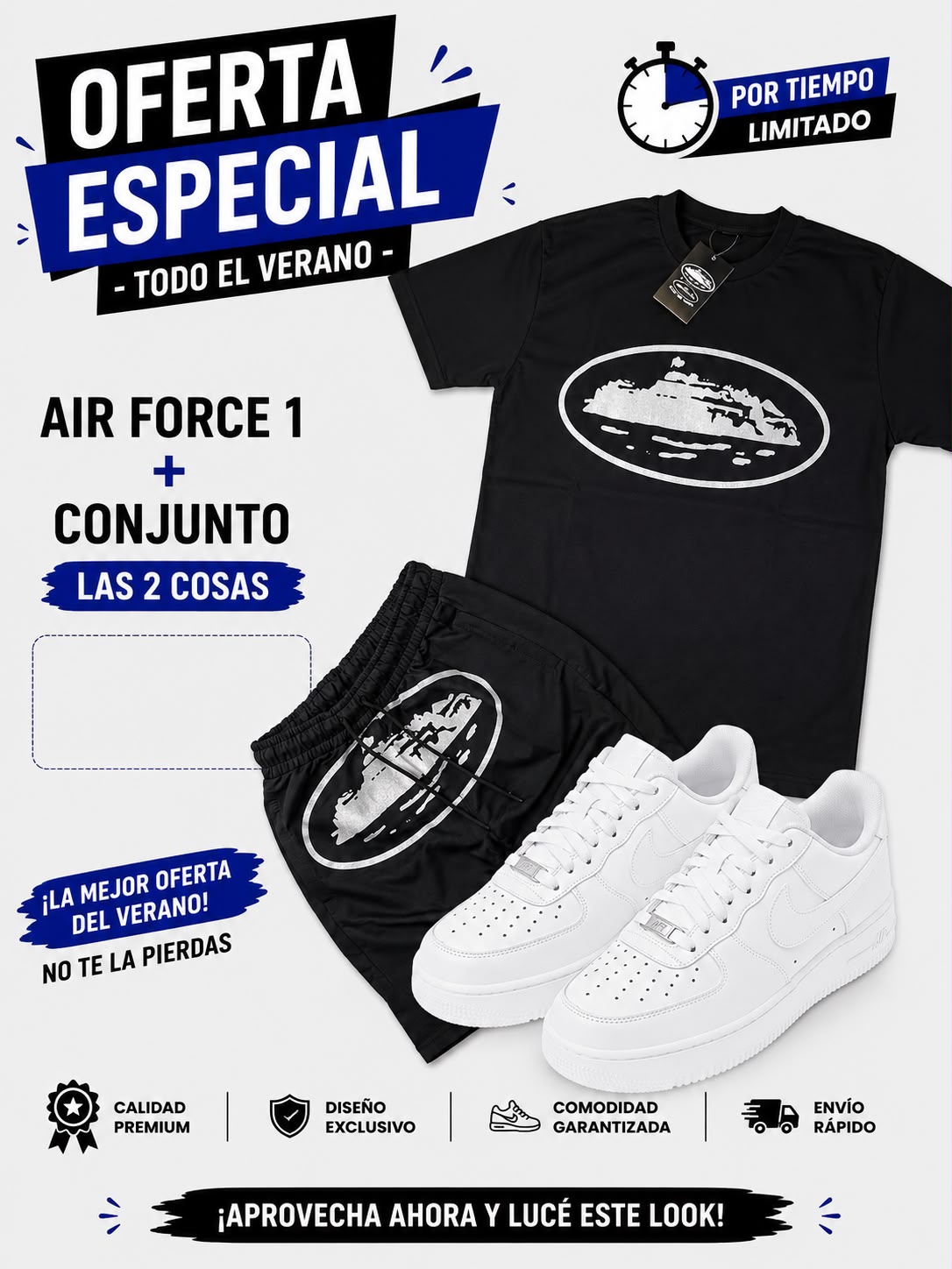 Chándal Corteiz + Nike Air Force one x 65€ OFERTA - Imagen 2