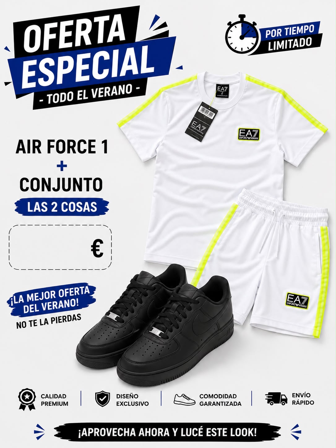 Chándal EA7 ARMANI+ Nike Air Force one x 65€ OFERTA - Imagen 3