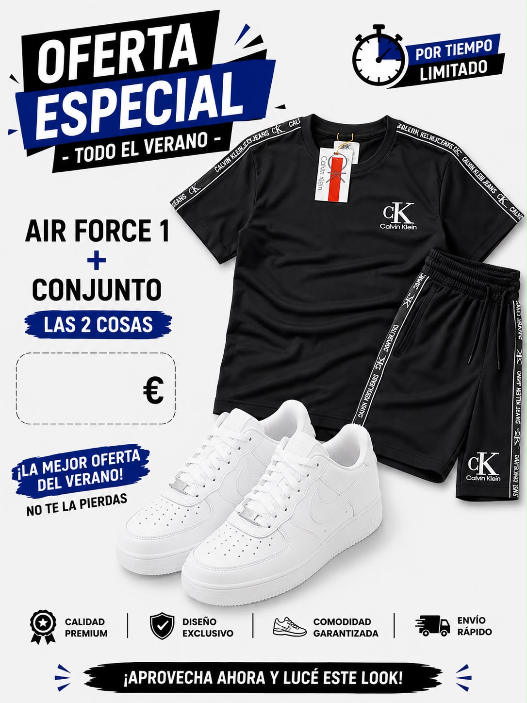 Chándal CALVIN KLEIN + Nike Air Force one x 65€ OFERTA