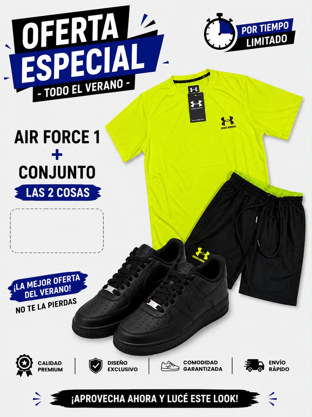 Chándal UNDER ARMOUR + Nike Air Force one x 65€ OFERTA