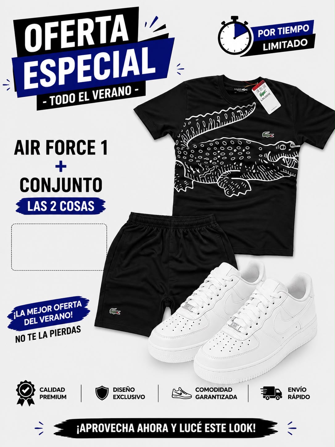 Chándal LACOSTE + Nike Air Force one x 65€ OFERTA - Imagen 3