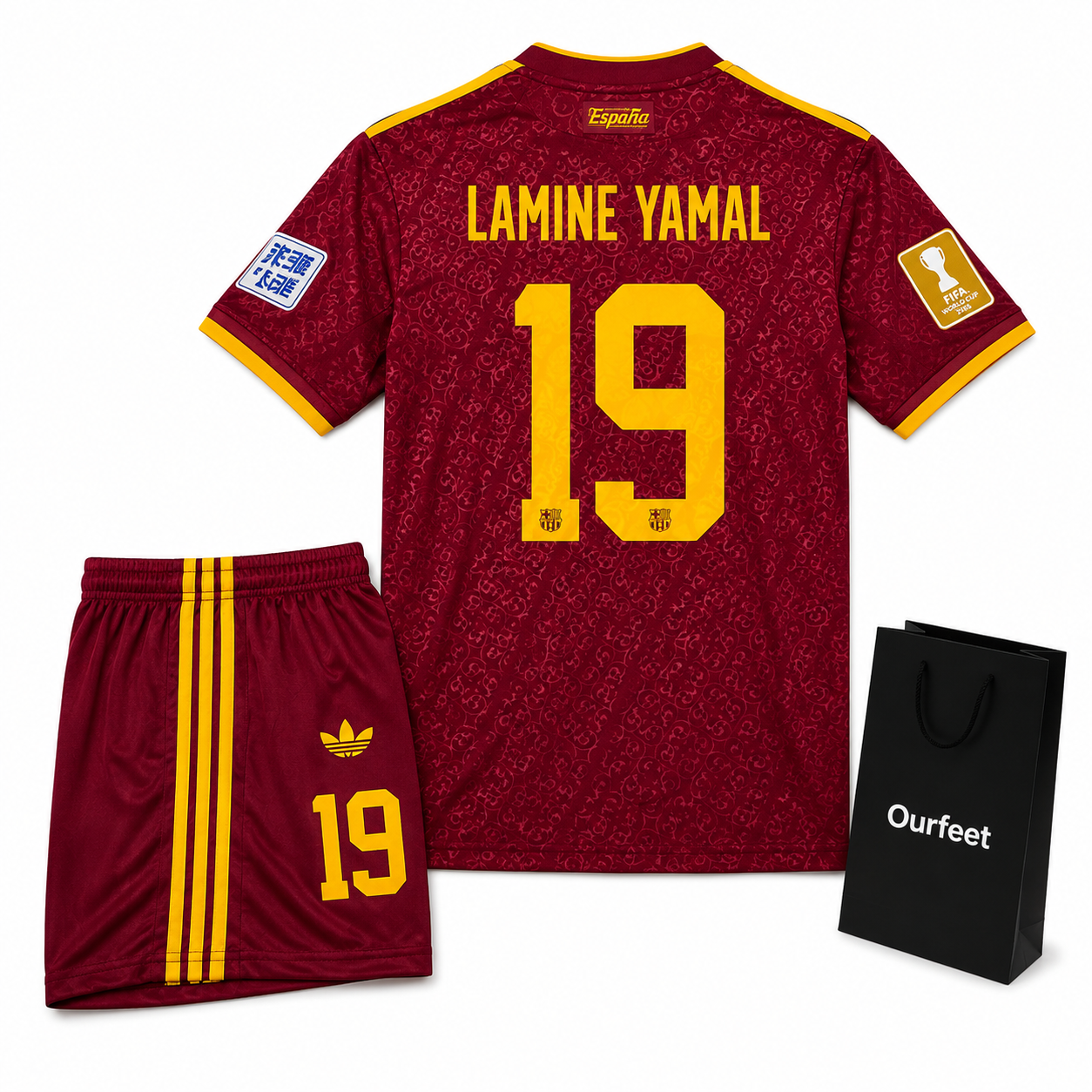 EQUIPACIÓN España 2 estrellas MUNDIAL LAMINE YAMAL 19 2026 Fútbol NIÑO