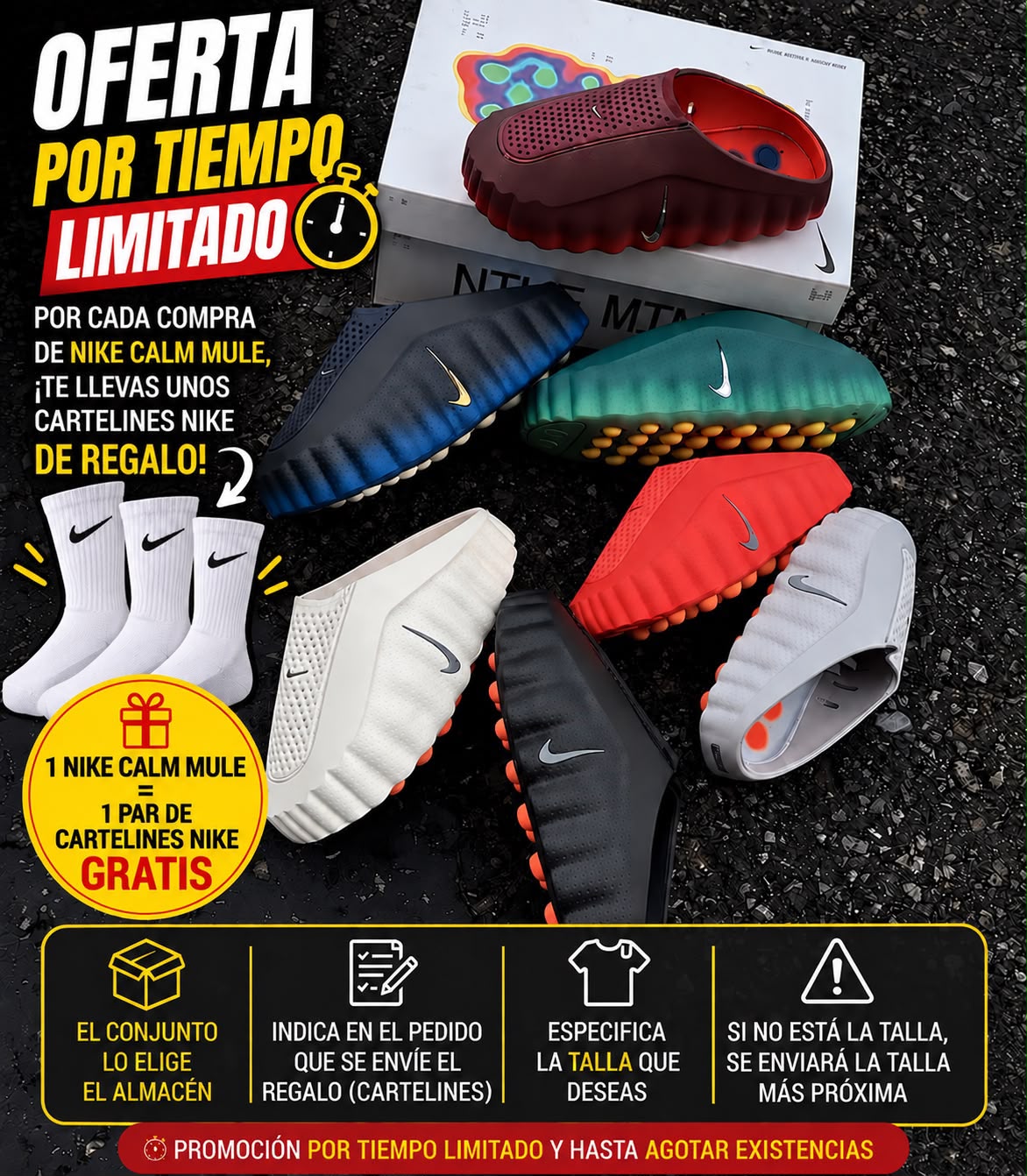 CON LA COMPRA DE UNAS Nike Mind 001 Chanclas UNOS CALCETINES GRATIS x 65€ OFERTA